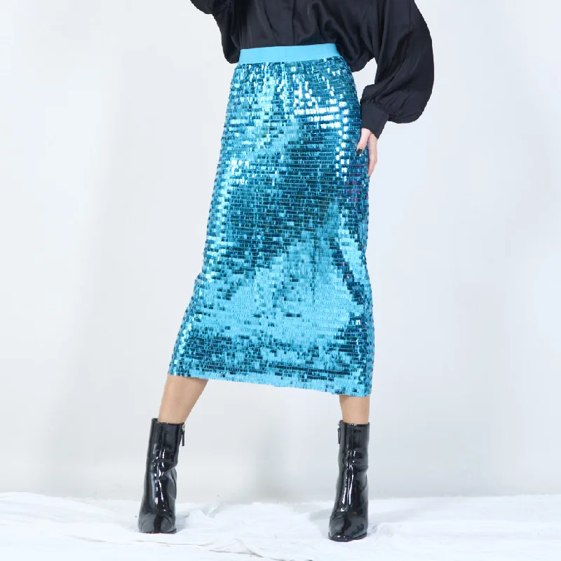 Resort Dresses for Vacation -Sparkling sequin midi skirt wholesale