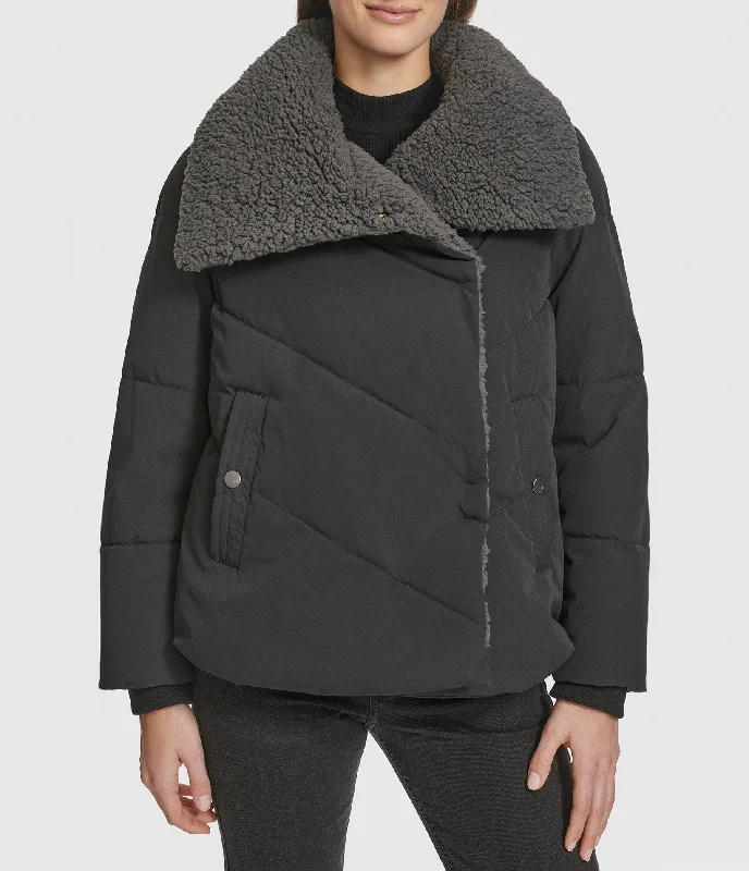 Geometric Jackets for Modern -Valencia Puffer Jacket