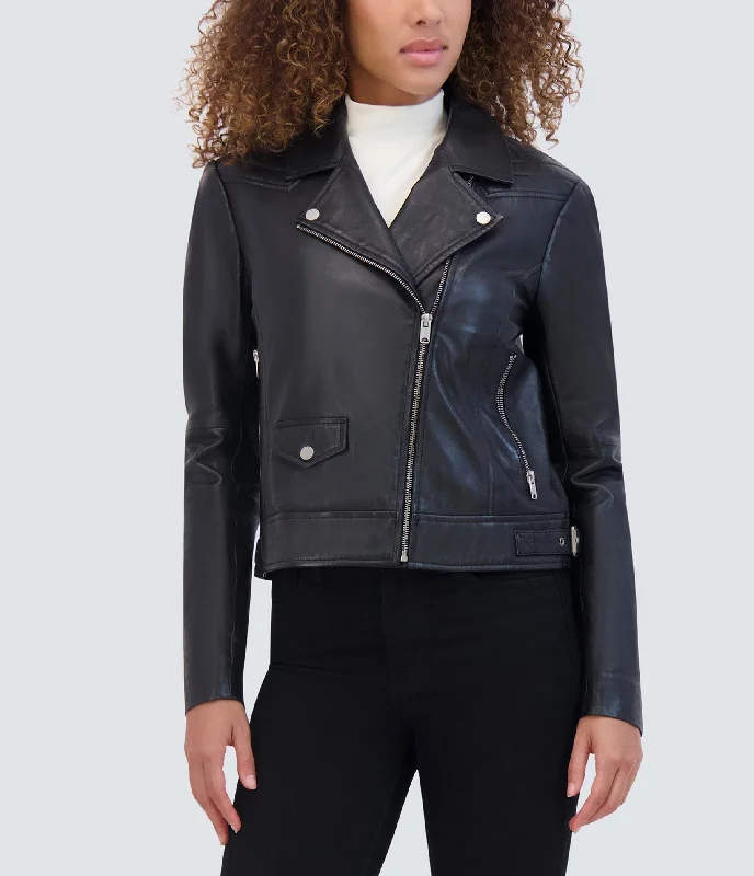 Casual Friday Jackets for Relaxed -Nysa Leather Jacket