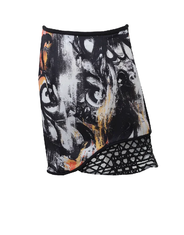 Wrap maxi skirts for versatile styling options -Fern Printed Overlay Skirt