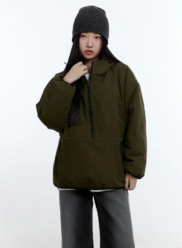 Travel Jackets for On-the-go -Padded Half-Zip Jacket CD423