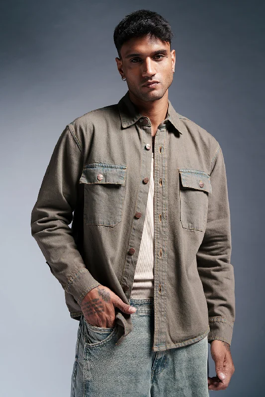 Running Jackets for Exercise -Dusty Trail Men's Denim Jacket