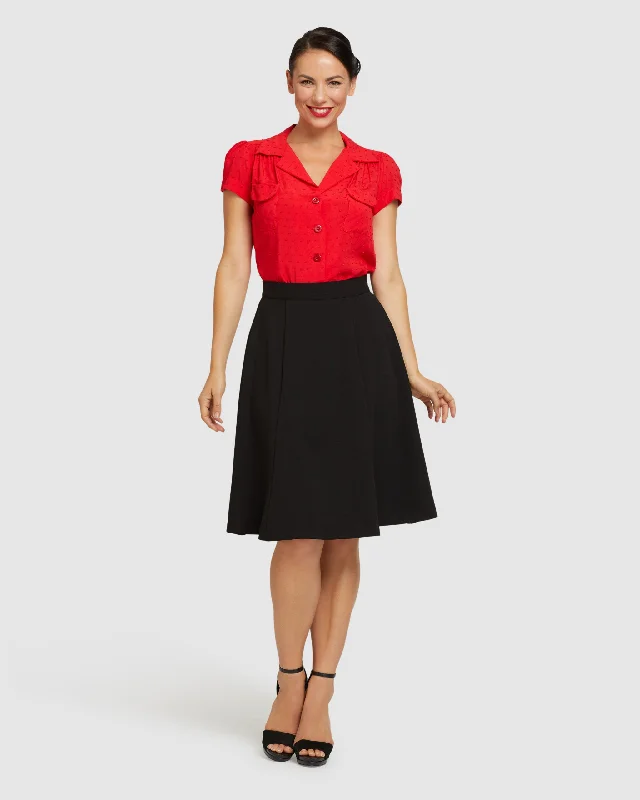 Durable skirts with reinforced seam strength -Flared Skirt