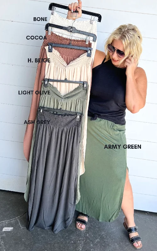 Solid Color Dresses for Simple -Don't Walk Away Maxi Skirt - Final Sale