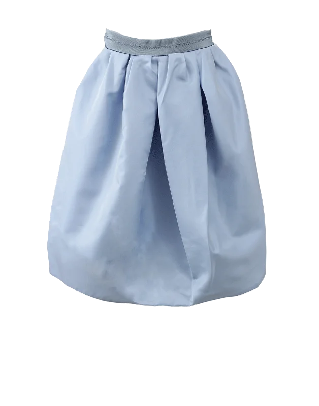 Luxury satin skirts for evening event elegance -Full Skirt With Fitted Waist