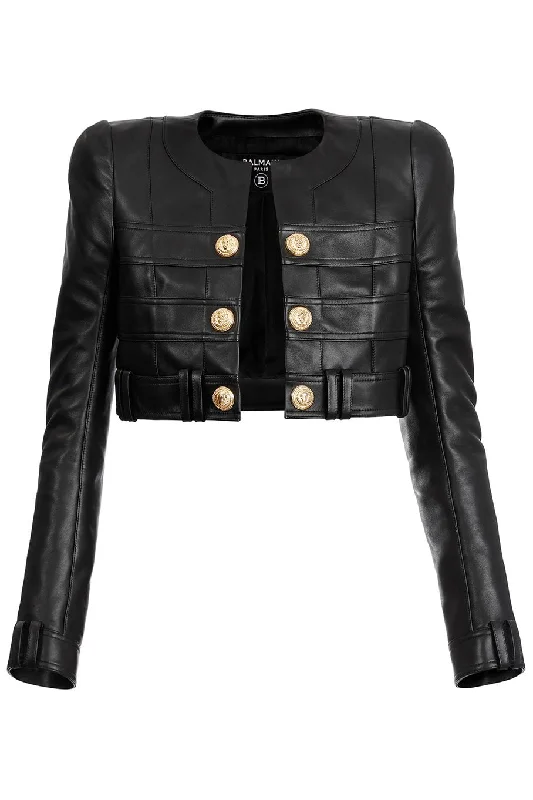 Studded Jackets for Statement -Leather Cropped Jacket