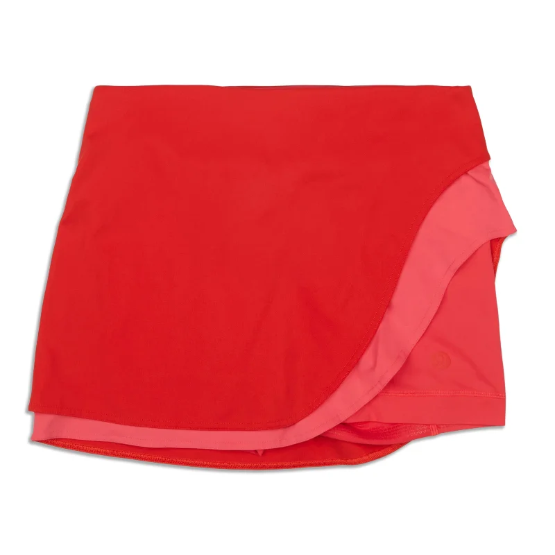 Affordable skirts with trendy slit details -Asymmetrical Layered High-Rise Tennis Skirt - Resale