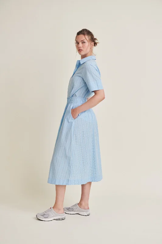 Denim Dresses for Casual Style -Marina Skirt - Airy blue / Lotus / Birch / Classic Blue