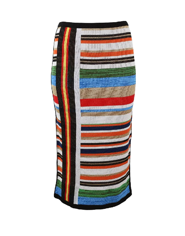 Trendy midi skirts for modern fashionistas -Striped Tube Skirt