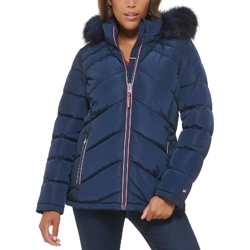 Wool Jackets for Cozy Feelings -Tommy Hilfiger Womens Insulated Detachable Hood Puffer Jacket