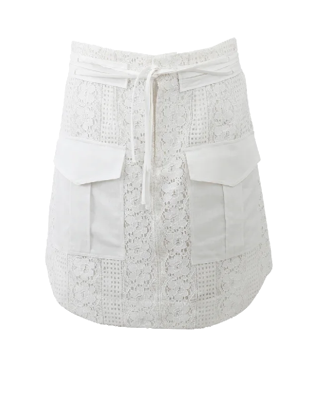 Affordable skirts for budget-friendly wardrobe updates -Alvina Lace Mini Skirt