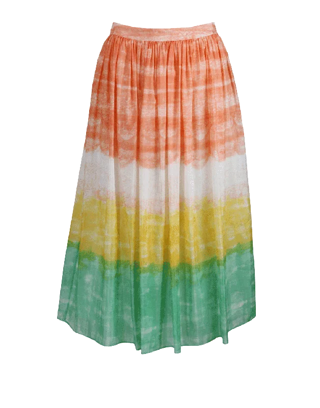 Lightweight skirts for warm weather comfort -Liberty Flare Maxi Skirt