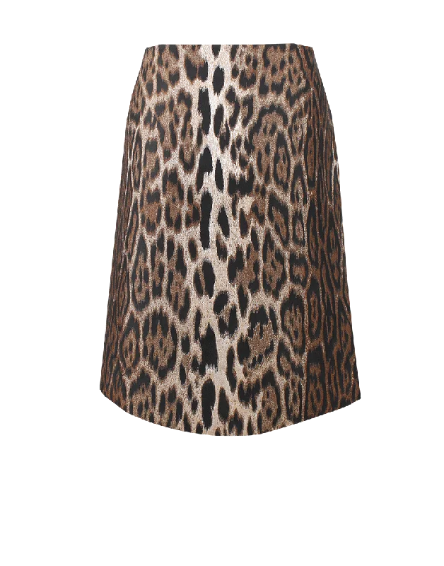 Wrap skirts for adjustable stylish fit -Leopard Mini Pencil Skirt