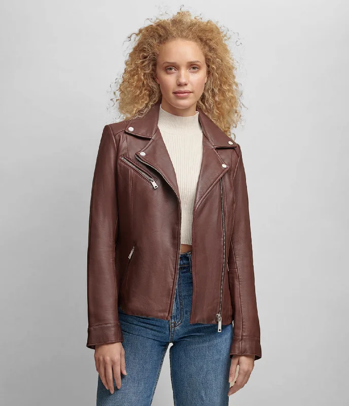 Raincoat Jackets for Rainy Weather -Leather Jacket With Metallic Details