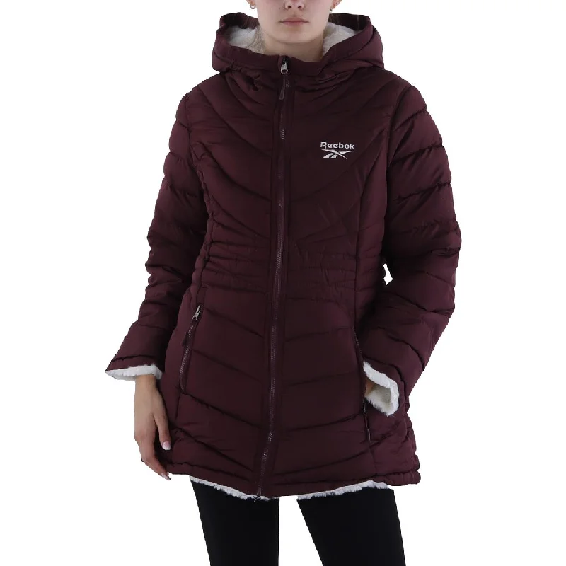 Appliquéd Jackets for Creativity -Reebok Womens Insulated Faux Fur Lined Puffer Jacket