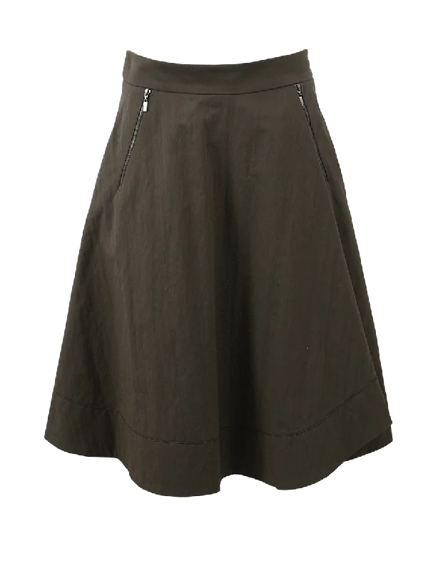 High-waisted mini skirts for retro vibes -Monili Hem Cotton Skirt