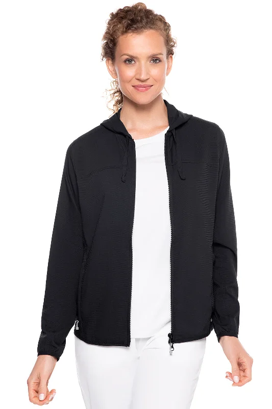 Solid Color Jackets for Simple -Women's Arcadian Packable Sunblock Jacket | Black