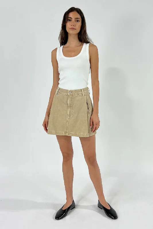 Shift Dresses for Simple Look -Maxine Pleated Miniskirt - Sweet Coconut