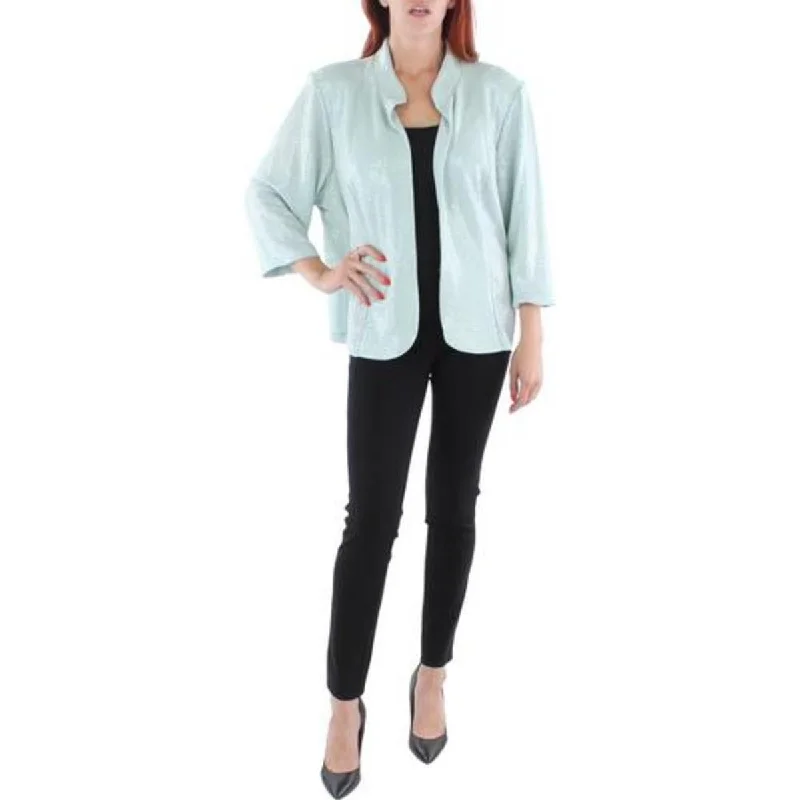 Reflective Jackets for Safety -Alex Evenings Womens Knit Metallic Suit Jacket