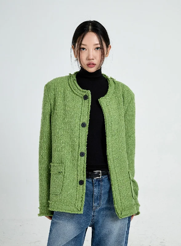 Wool Jackets for Cozy Feelings -Tweed Jacket Unisex CO18