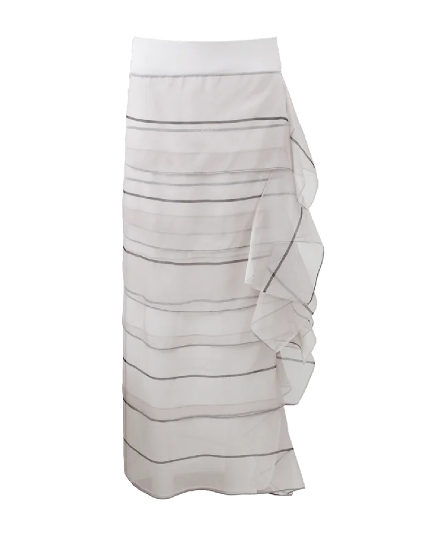 Designer pencil skirts for sharp professional looks -Layered Stripe Skirt