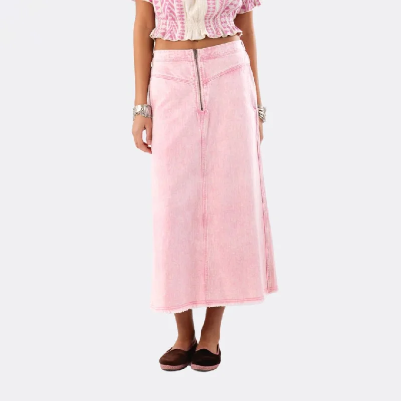 Soft skirts with plush cotton lining -NormandieLL Maxi Skirt (Pink)