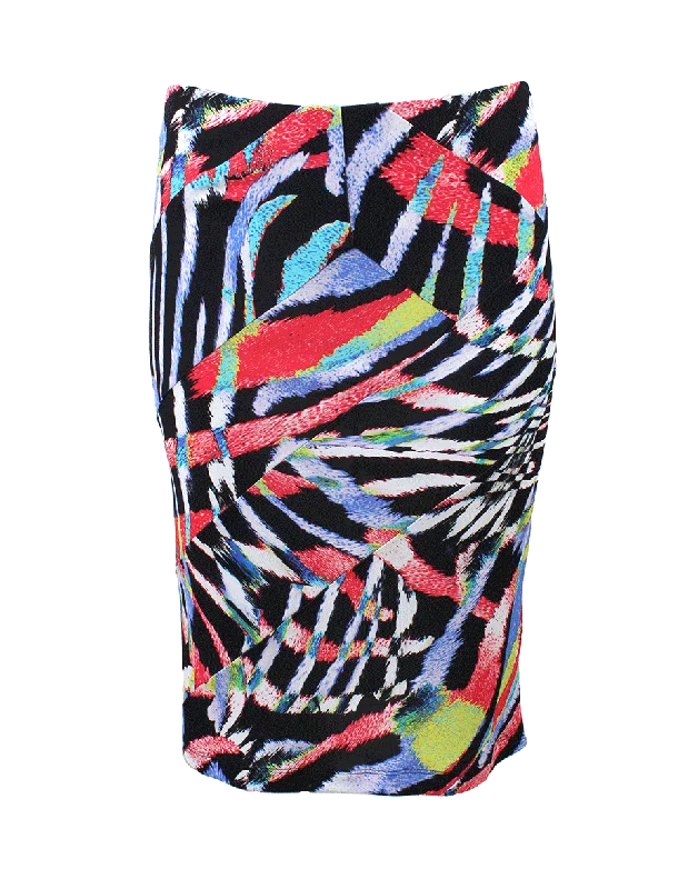 Vintage skirts with 70s-inspired designs -Printed Jersey Skirt