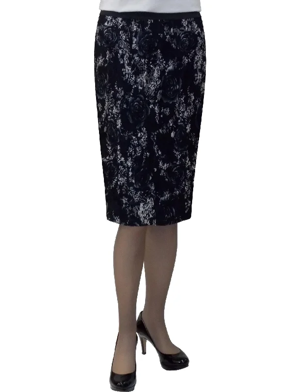 Ruffled skirts for feminine playful charm -Women's Stretch Lace Pencil Skirt