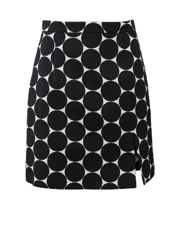 Soft linen skirts for gentle warm wear -Polka Dot Mini Skirt