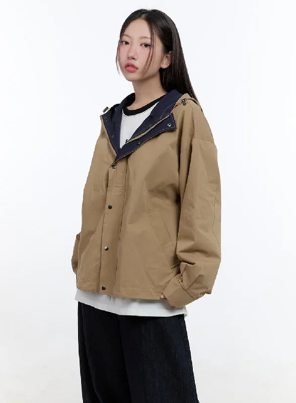 Harrington Jackets for Retro -Classic Cotton Hooded Jacket CS406