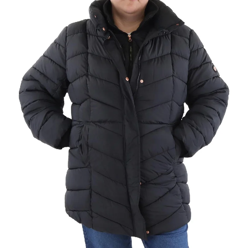 Ski Jackets for Winter Sports -Jessica Simpson Womens Plus Insulated Long Sleeve Puffer Jacket