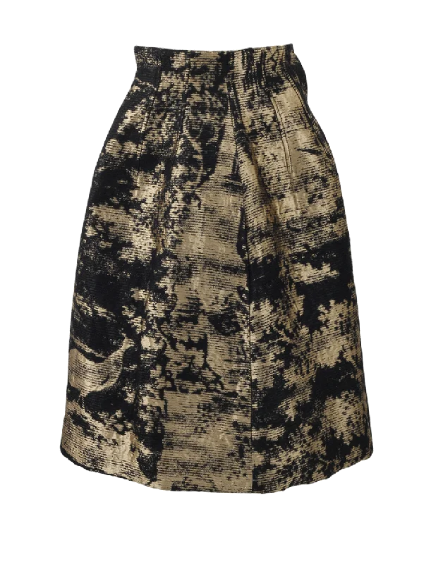 Soft skirts with gentle fabric drape -Jacquard Skirt