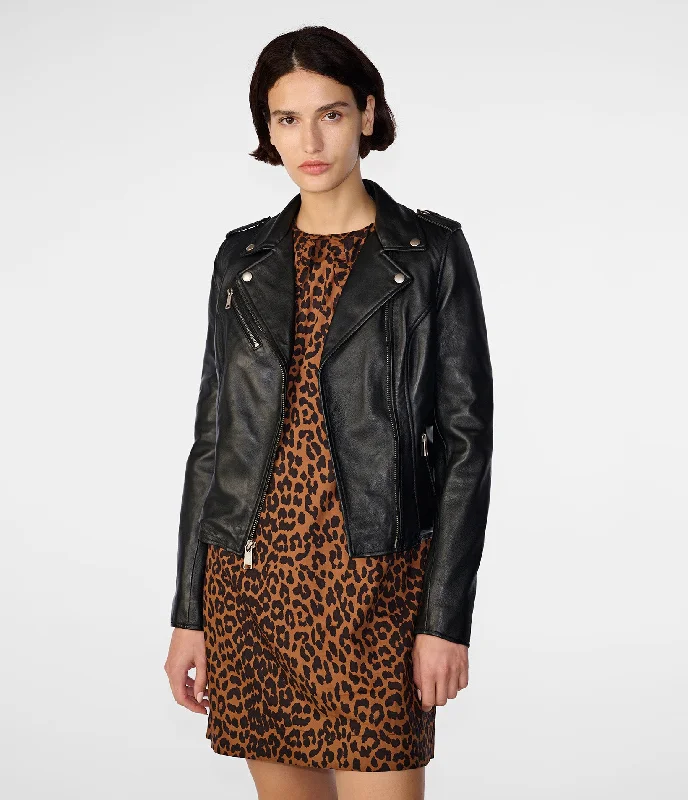 Party Jackets for Night Out -Madeline Asymmetrical Leather Jacket