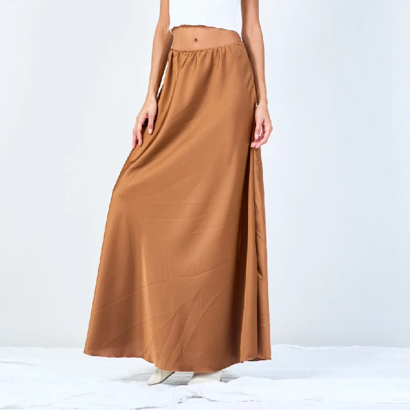 Capri Dresses for Playful -Flowy maxi skirt with elastic waist wholesale