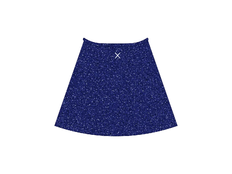 Affordable skirts with trendy slit details -Sapphire Shimmer Wrap Skirt