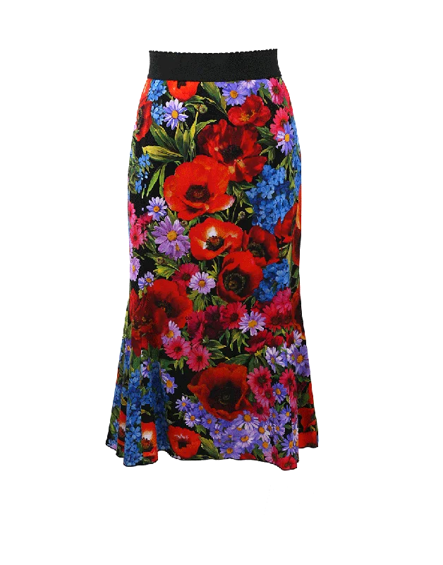 Stretchy skirts for all-body inclusivity -Floral Skirt