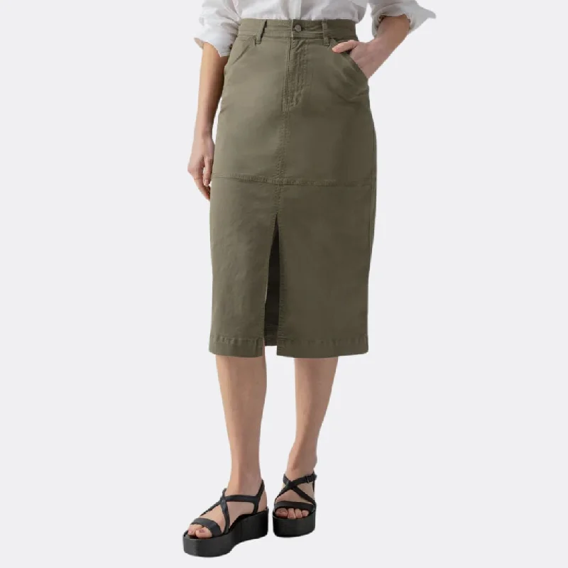 Soft cotton skirts for cozy comfort -Triple Threat Skirt (Burnt Olive)