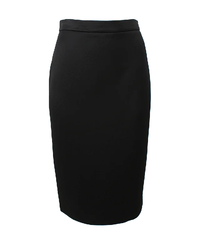 Trendy skirts with asymmetrical hem lines -Slim Pencil Skirt