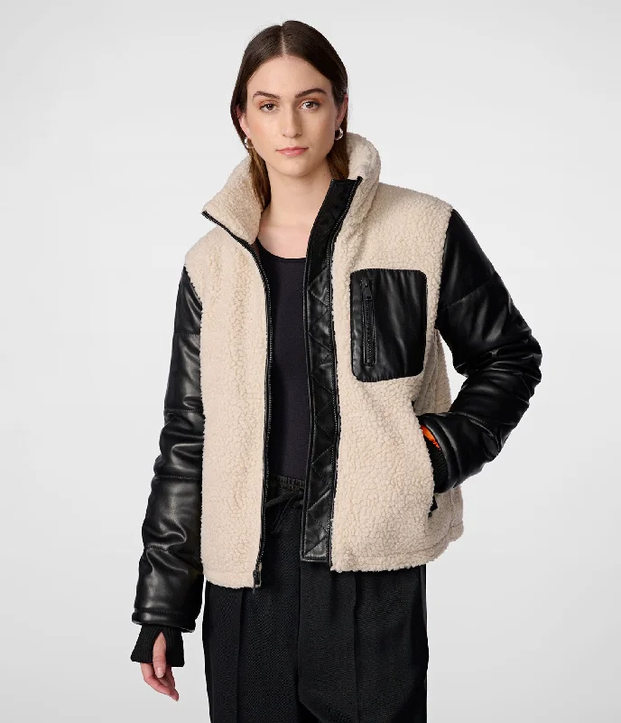 Birthday Jackets for Celebration -Faux Leather Sherpa Jacket