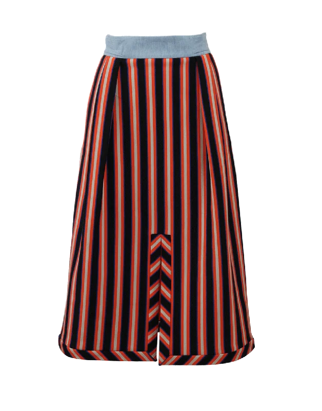 Pleated midi skirts for elegant everyday looks -Greenwich Slit Front Skirt