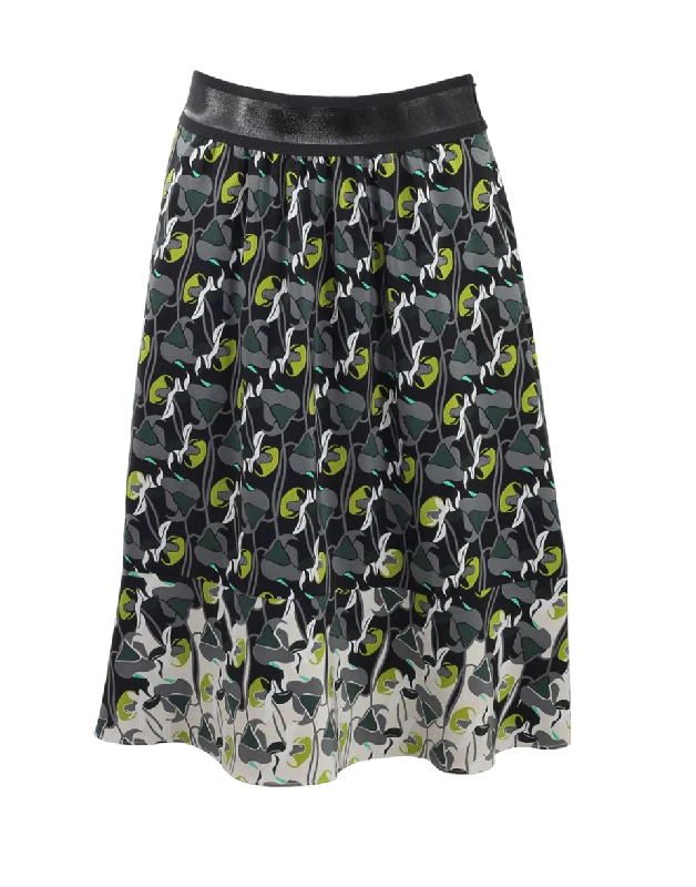 Vintage skirts with classic floral prints -Recurring Beauty Skirt