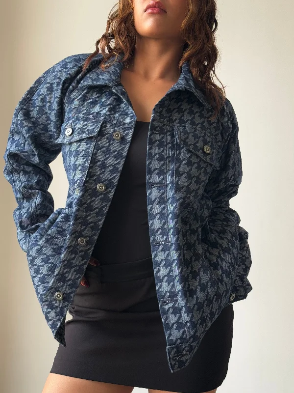 Blazer Jackets for Formal Occasions -Classic Houndstooth Jacket