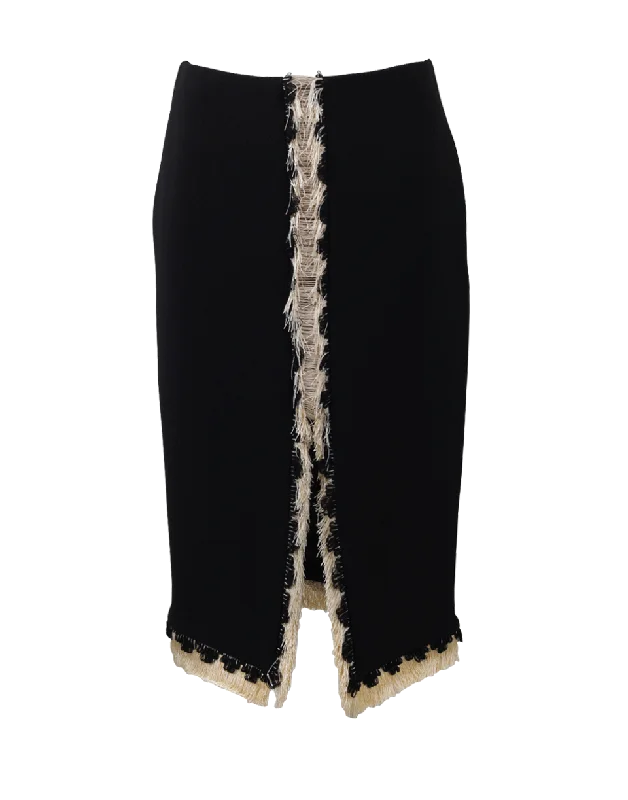 Designer skirts for luxury fashion flair -Front Slit Pencil Skirt