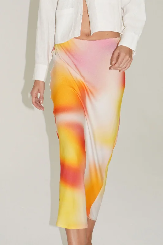 Wrap maxi skirts for versatile styling options -Mecca Bias Skirt - Afterglow