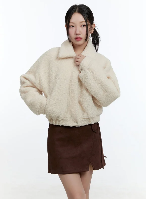 Weekend Jackets for Leisure -Plushie Zip-Up Faux Fur Jacket CD423