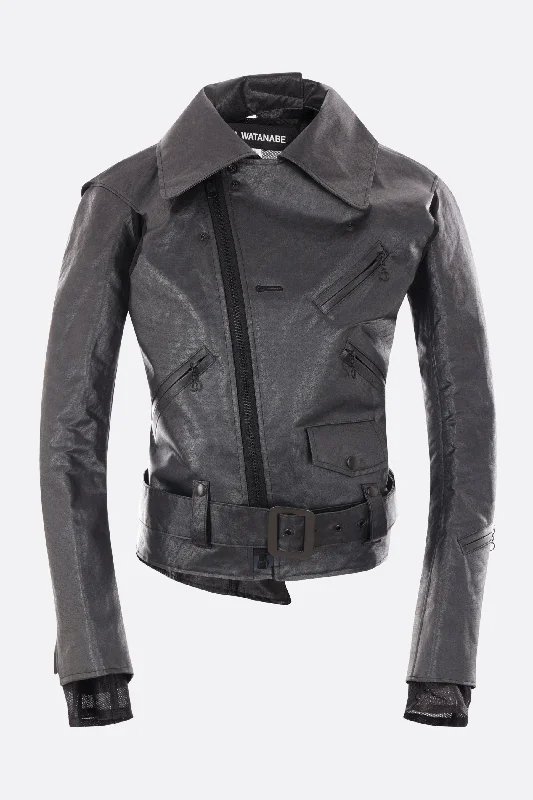 Waterproof Jackets for Outdoor -rigid technical fabric biker jacket