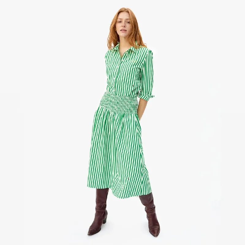 Vintage skirts for retro-inspired fashion vibes -Zoe Skirt (Green + Cream Stripe)