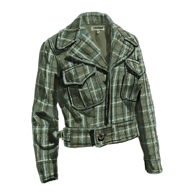 Cocktail Jackets for Elegant -Plaid Eisenhower Jacket