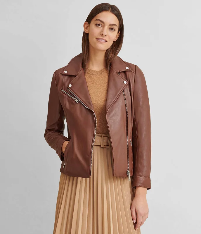 Bomber Jackets for Trendy Style -Leather Jacket With Metallic Details