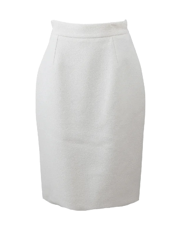 Stretchy skirts for all-day wear comfort -Stretch Boucle Pencil Skirt